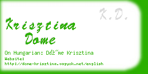 krisztina dome business card